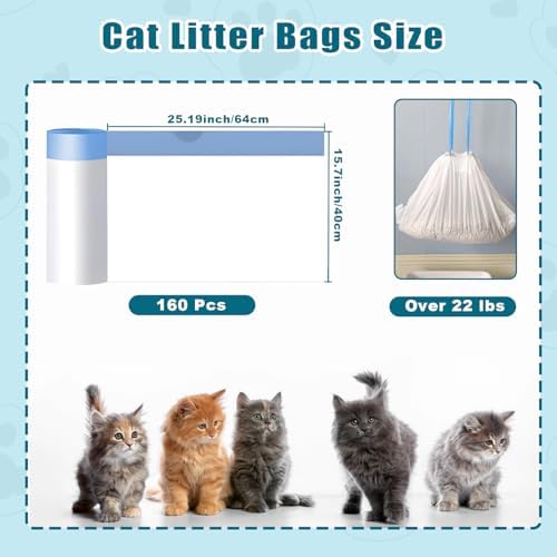 160 Pack Cat Litter Bags 25 x16 inch - Image 4