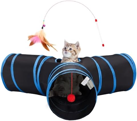Tempcore Cat Tunnel, 3-Way Collapsible Toy by Tempcore