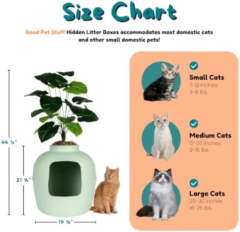 Good Pet Stuff Original Hidden Litter Box Planter, Decorative Cat Litter - Image 5