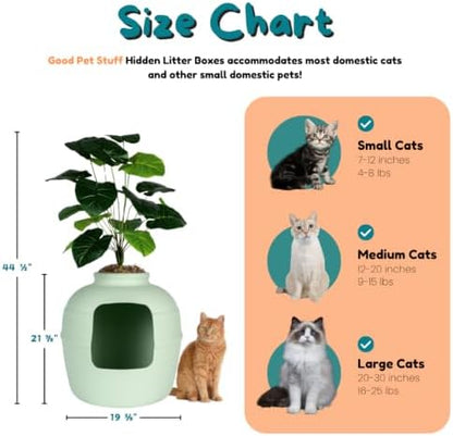 Good Pet Stuff Original Hidden Litter Box Planter, Decorative Cat Litter - Image 5
