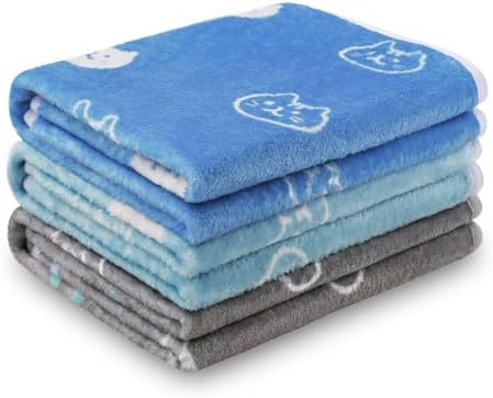 Luciphia 3 Pack Cute Cat Blankets Cozy Small Throw by luciphia