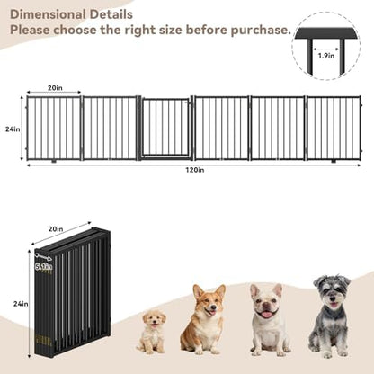 SNUOWU Full Metal Freestanding Dog Gate - Image 3