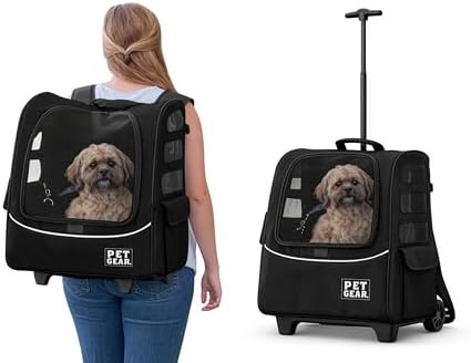 Pet Gear I-GO2 Roller Backpack, XLarge Traveler Plus, Dark Charcoal by PetGear