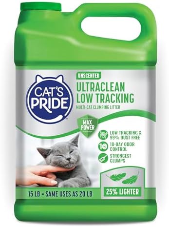 Cat's Pride UltraClean Low Tracking Powerful Clumping Litter Unscented 15lb by CatsPride