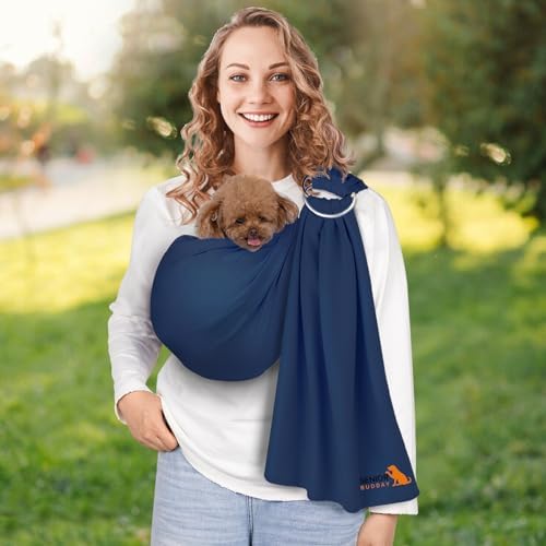Dog Sling Carrier for Small Dogs, Adjustable Cat Sling Carrier by SENIORBUDDAY
