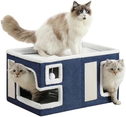 Large Cat Houses for Indoor Cats, Extra Wide Cat Cave Bed by Unknown