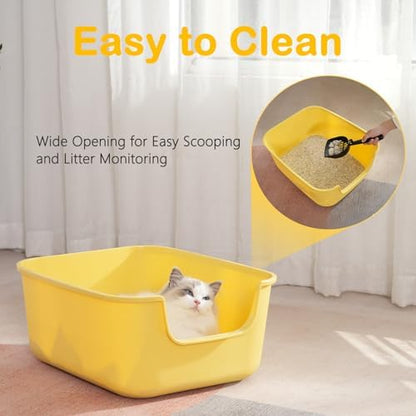 Large Cat Litter Box with High Sides, Cat Boxes - Image 5