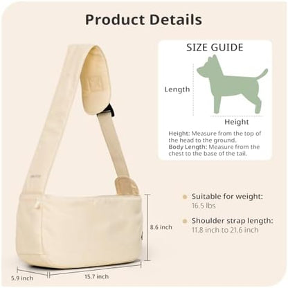 ONECUTE Dog Sling Carrier 15 lbs, Small Dog Carrier Sling - Image 2