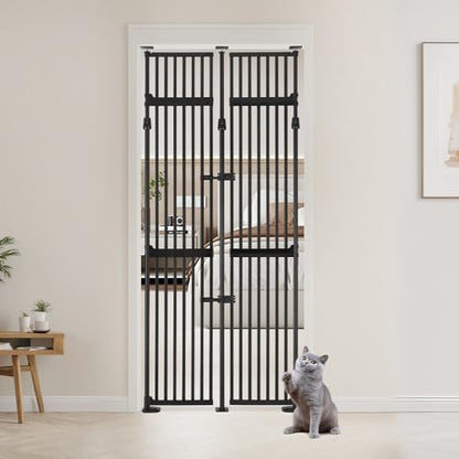 unipaws 86" High Extra Tall Cat Gate, Auto Closing and No Drilling by unipaws