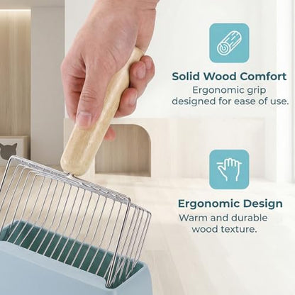 Hiceeden 2 Pack Fast Sifting Cat Litter Scoop - Image 6