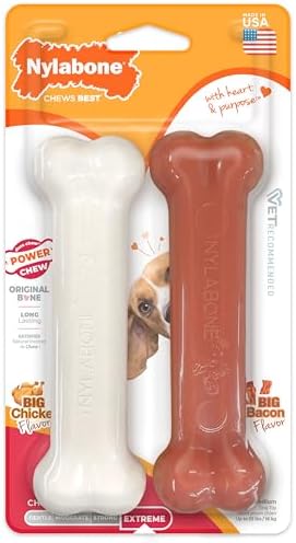 Nylabone Power Chew Original Bone Dog Chew Toys by Nylabone