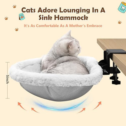 Large Cat Desk Bed with Extra-Sturdy Clamp, Foldable - Image 4