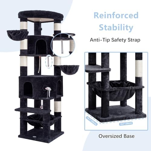 Cat Tree, 81.1" Skyward Corner Cat Tower - Image 6