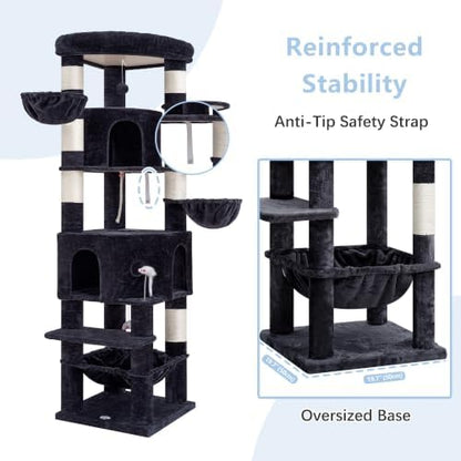 Cat Tree, 81.1" Skyward Corner Cat Tower - Image 6