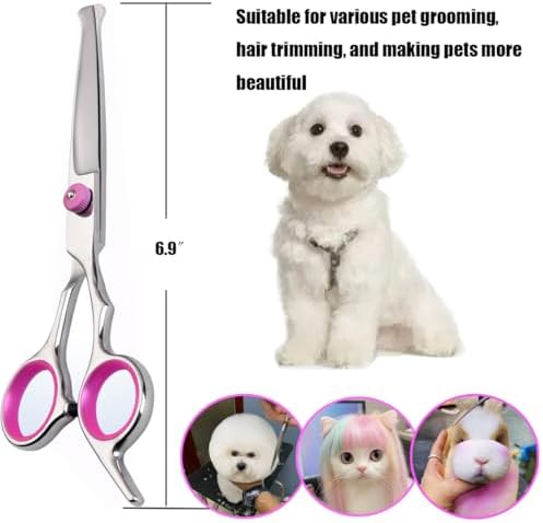 Dog Grooming Scissors, Stainless Steel Dogs Cats Pets Grooming Shears - Image 2
