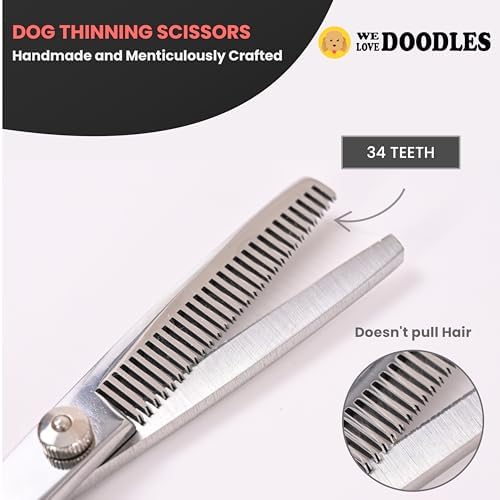 Dog Grooming Scissors Kit, Straight & Thinning Shears Set - Image 6