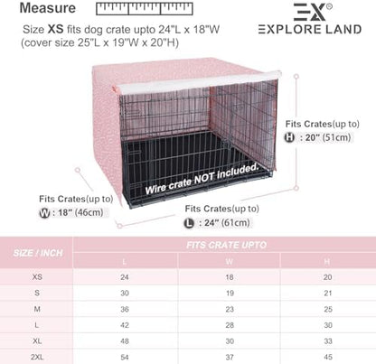 Explore Land Pattern Dog Crate Cover, 24 Inches - Image 2