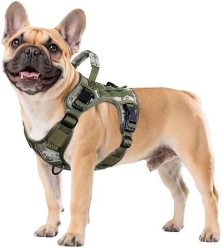 WINGOIN Tactical Dog Harness for Small Dogs, Heavy Duty No Pull Dog Harness by WINGOIN