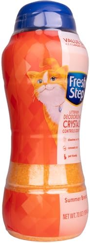 Fresh Step Cat Litter Crystals Deodorizer, Summer Breeze Scent, 70 Oz - Image 6