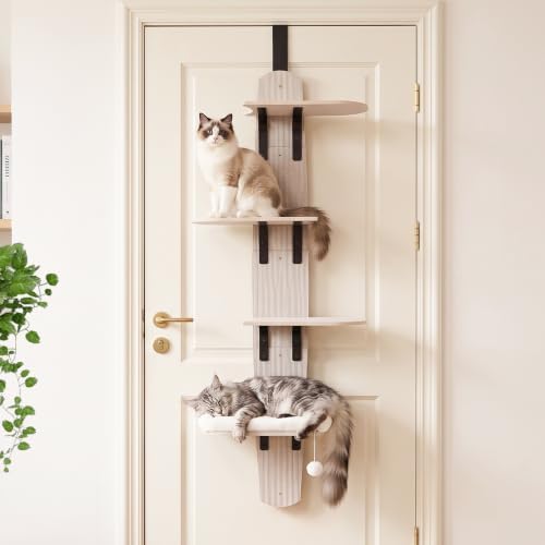 Door Hanging Cat Tree Climber 4-Level Door Mounted Tower by FerniTry