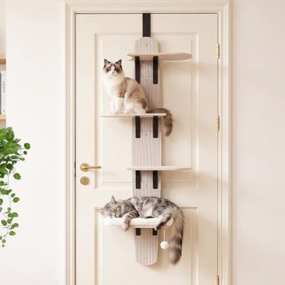 Door Hanging Cat Tree Climber 4-Level Door Mounted Tower by FerniTry