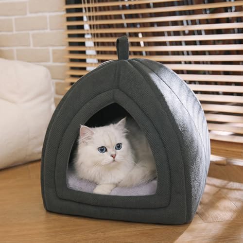 Amazon Basics Cat Cave Bed, 2-in-1 Foldable House - Image 4