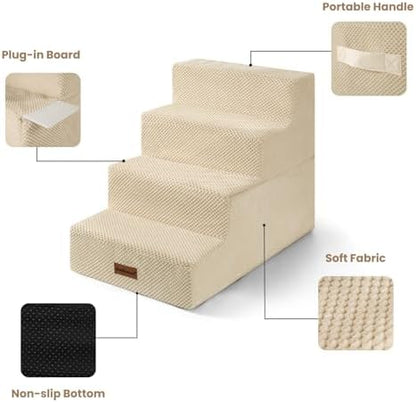 Aodisman Dog Steps for Bed & Couch, 18.5" H 4-Step Pet Stairs for Small Dogs - Image 7