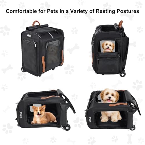 EliteField Deluxe Rolling Backpack Dog & Cat Carrier - Image 2
