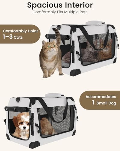 Extra Large Cat Carrier for 2 Cats, Soft-Sided Travel Carrier - Image 3