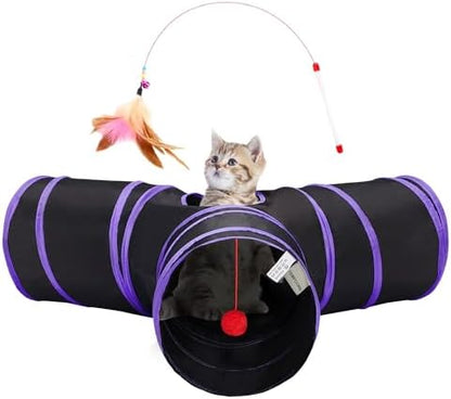 Tempcore Cat Tunnel, 3-Way Collapsible Toy by Tempcore
