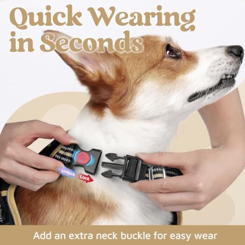 rabbitgoo Dog Harness Small Sized, No Pull 3 Buckles Easy On & Off - Image 2