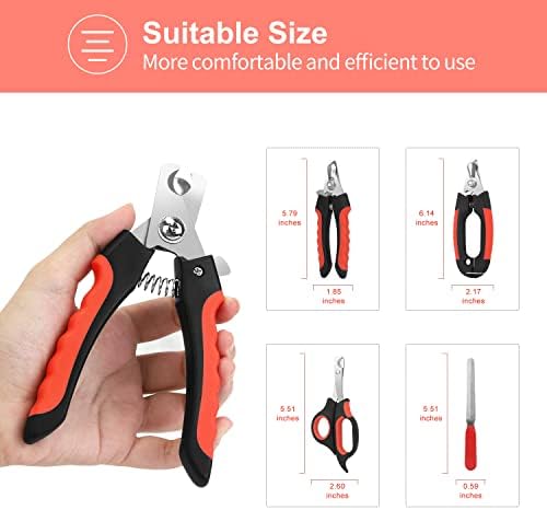 Dog Nail Clippers Trimmer Set, Quick Safety Guard to Avoid Over-Cutting - Image 4