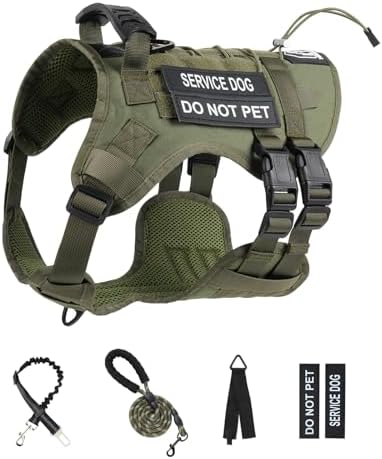 No Pull Tactical Dog Harness Medium Sized Dog, Service Dog Vest - Image 7