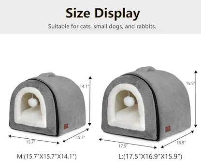 Cat Bed for Indoor Cats，Foldable cat cave，Anti-Slip & Water-Resistant - Image 5