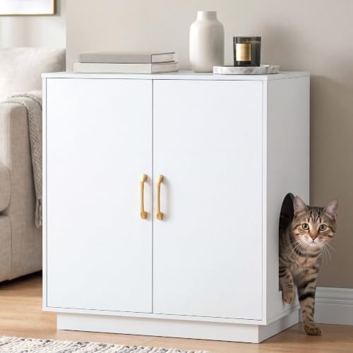 Gitelsnour 30.9'' Litter Box Enclosure Furniture- Hidden Storage by Gitelnour