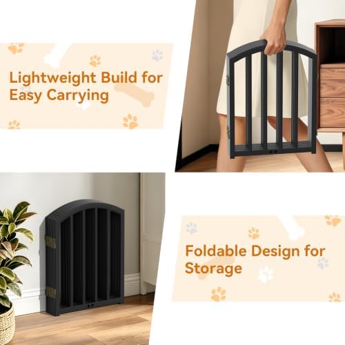 SNUOWU 16 Inch Full Metal Freestanding Short Dog Gate - Image 4