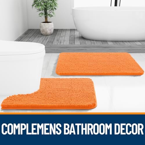 OLANLY Bathroom Rugs 34x21, Extra Soft Absorbent Chenille Bath Rugs - Image 7