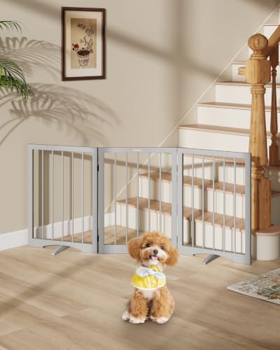 Free Standing Dog Gate Indoor, Foldable Dog Gate by Cideny