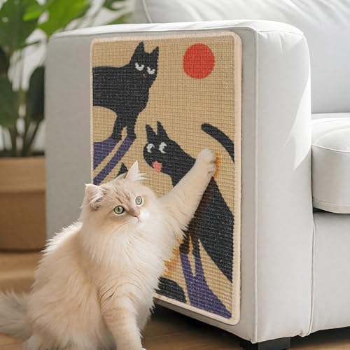 3-in-1 Sisal Cat Scratcher Mat Floor & Wall Cat Scratching Pad 23.6x15.7'' by Truvito