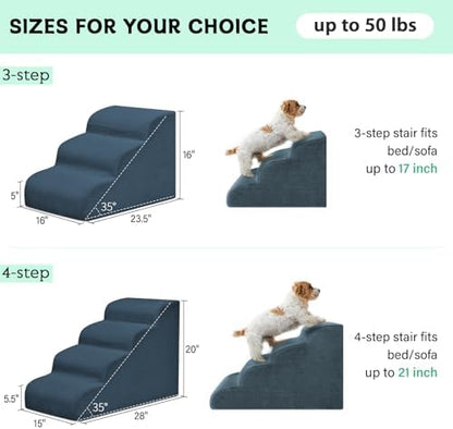 Mesa Lemon 4 Step Dog Stairs Pet Ramp - Image 4