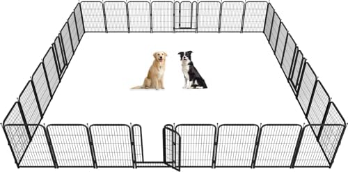 Metal Dog Playpen 40in H 32 Panels Heavy Duty Dog Fence by Petorldog