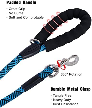 Long Dog Leash with Reflective Threads 15FT 20FT 30FT 50FT, Heavy Duty Bungee - Image 6