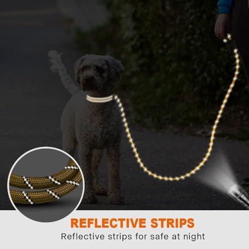Taglory Rope Dog Leash for Small Medium Dogs, 4 FT Padded Handle - Image 5