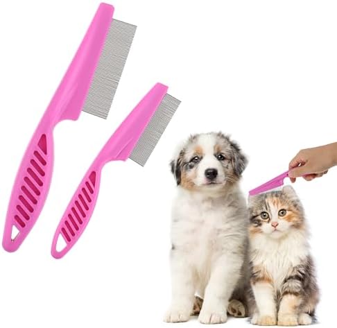TIESOME Pet Hair Comb Tear Stain Removal, 2 Pack Multifunctional Pets Grooming by TIESOME