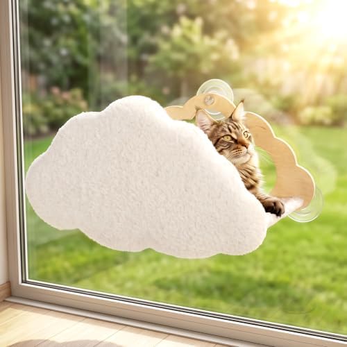 Cat Window Perch Cloud Shape, Large Cat Hammock Bed Washable by BOLIAN