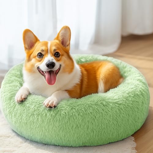 28in Large Dog Bed, Calming Donut Bed - Image 5