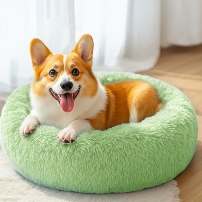 28in Large Dog Bed, Calming Donut Bed - Image 5