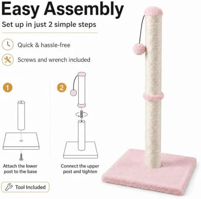 Dimaka Tall Cat Scratching Post, Claw Scratcher - Image 5