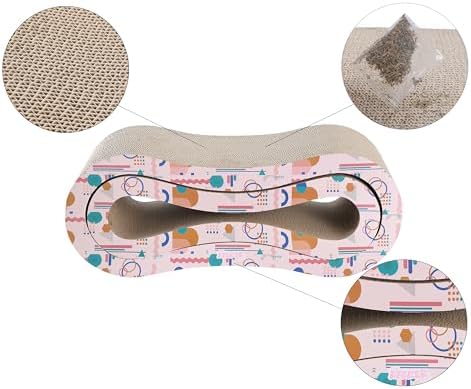 CSR1014D Suvi 26" Modern Cardboard Infinity 2-in-1 Lounge Bed Cat Scratcher - Image 5