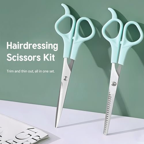 Hair Cutting Scissors and Thinning Shears, 2 Pack 6 inch Professional Stainless - Image 2